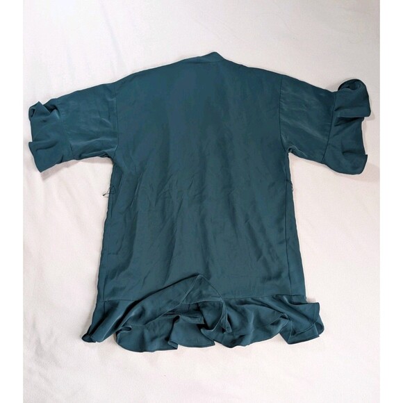 Birdy Grey Kenny Ruffle Sea Glass Robe Ruffle Missing Belt Womens Size XS/S - Picture 2 of 8